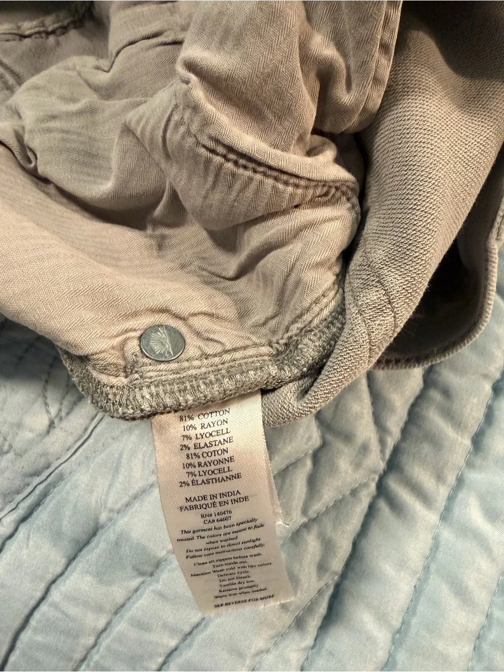 Faherty Men’s Gray 5-Pocket Slim Straight Stretch Pants Size 31